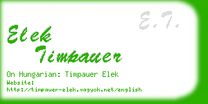 elek timpauer business card